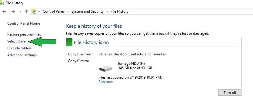How to Save Copies of your Files with Microsoft's Windows 10 File History