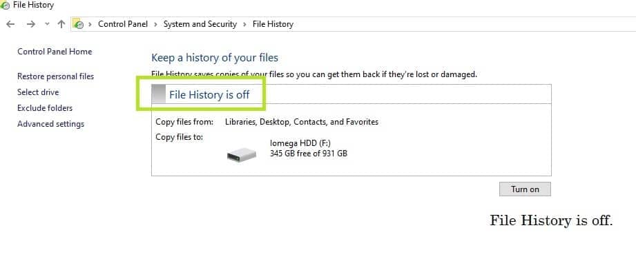 How to Save Copies of your Files with Microsoft's Windows 10 File History